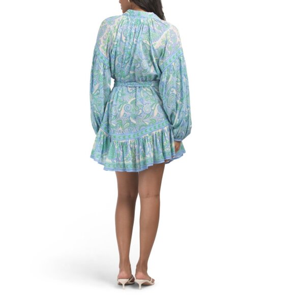 MISS JUNE Blue Printed Mini Dress - Picture 2 of 2